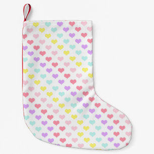 Colourful Heart Unicorn Rainbow Valentines Day Small Christmas Stocking