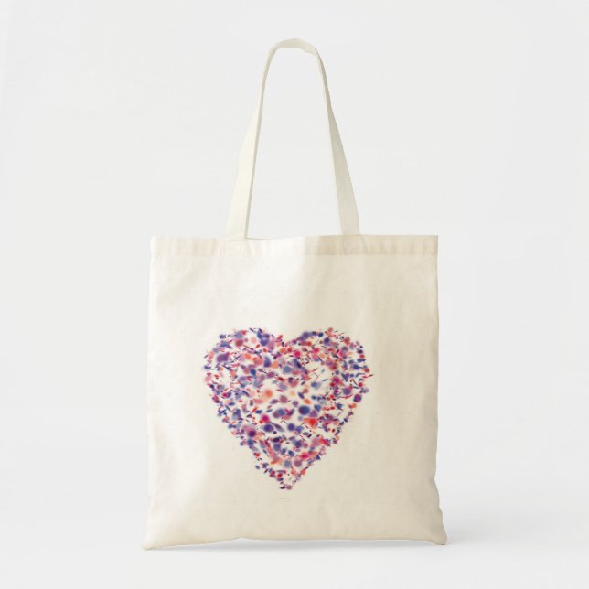Colourful Heart Wedding Tote Bag (Front)