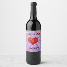 Colourful Heart Wine Label