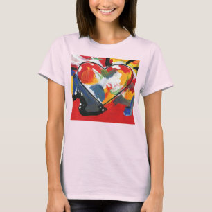 Colourful heart Women's Cyclone Tie-Dye T-Shirt