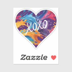 Colourful Heart XOXO-