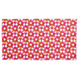 Colourful hearts apron pillowcase