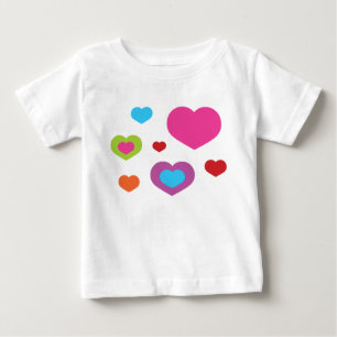 Colourful Hearts Baby T-Shirt