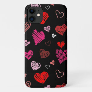colourful HEARTS iPhone 11 Case