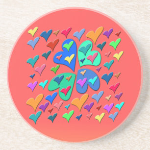Colourful Hearts Coaster