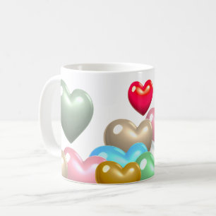 Colourful Hearts Coffee Mug