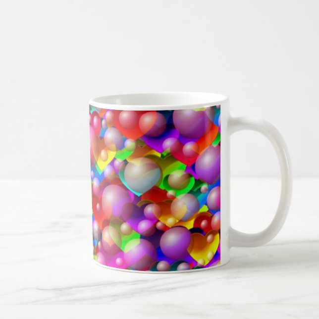 Colourful Hearts Coffee Mug (Right)