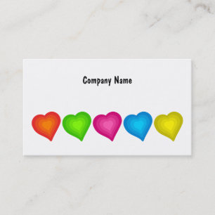 Colourful Hearts, Company Name Business Card