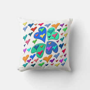 Colourful Hearts Cushion