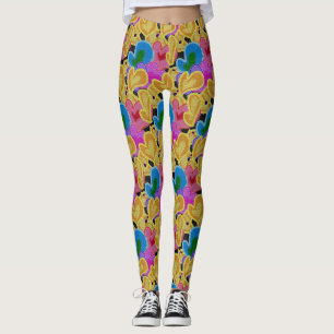Colourful Hearts Design Leggings