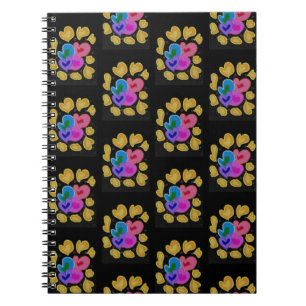 Colourful Hearts Design Notebook