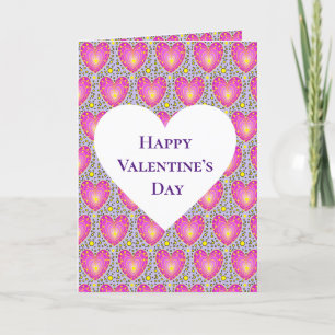 Colourful Hearts Design  Valentine's Day Holiday Card