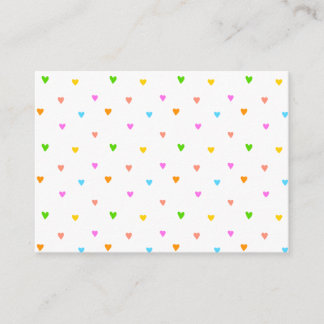 Colourful hearts enclosure card
