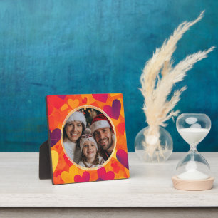 Colourful Hearts Family Plaque