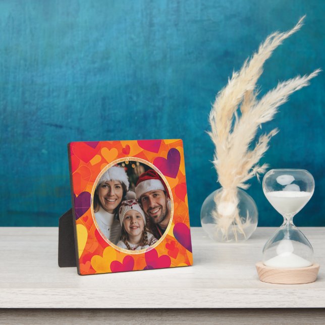 Colourful Hearts Family Plaque (Insitu)