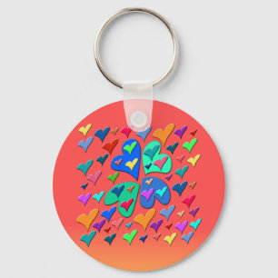 Colourful Hearts Key Ring
