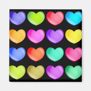 Colourful Hearts Magnet