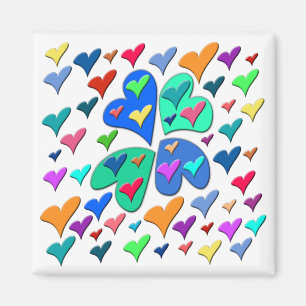 Colourful Hearts Magnet