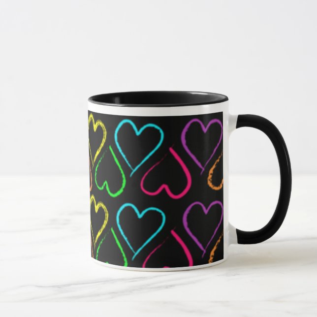 Colourful Hearts Mug (Right)