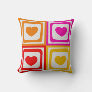 Colourful Hearts Pillow
