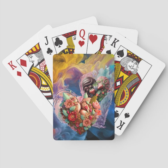 Colourful Hearts playing cards (Back)