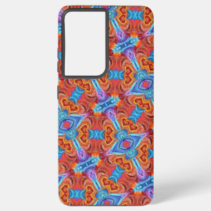 Colourful Hearts Purple Red Blue Samsung Galaxy Case