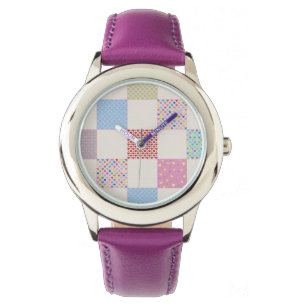 Colourful hearts quilt pattern watch