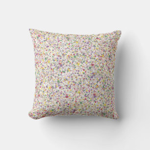 Colourful Hearts Splatter Paint, Speckled Cushion