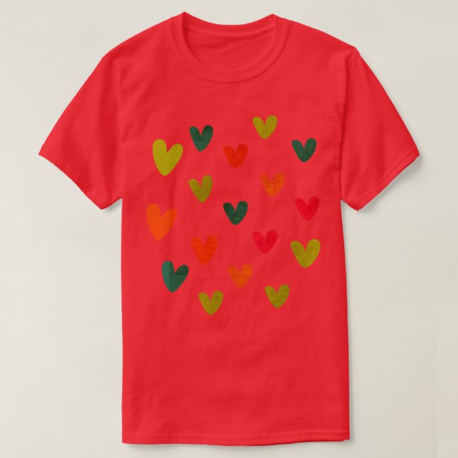 colourful hearts T-Shirt (Design Front)