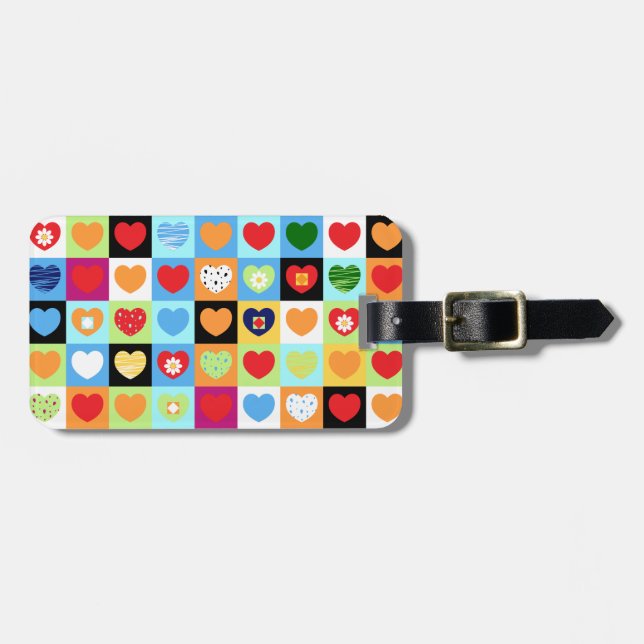 Colourful hearts, tag (Front Horizontal)
