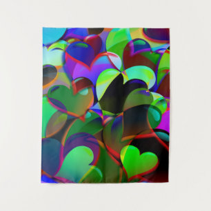 Colourful Hearts Tapestry