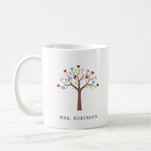 Colourful Hearts Tree Thank You  Coffee Mug