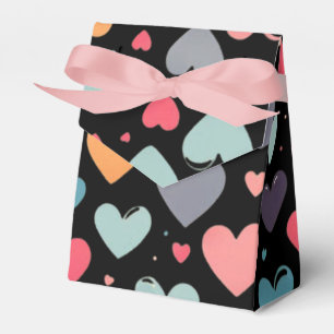Colourful hearts valentine's day favour box