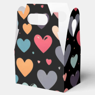 Colourful hearts valentine's day  favour box