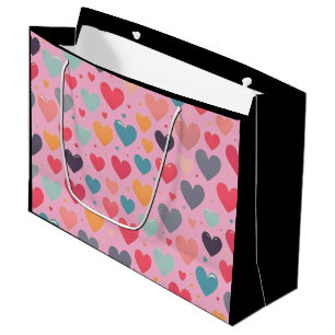 Colourful hearts valentine's day Mug Large Gift Bag