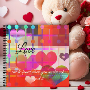 Colourful Hearts Valentine's Day Notebook
