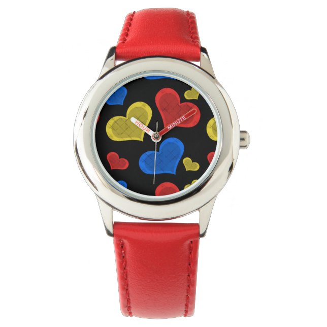 Colourful Hearts Watch (Front)