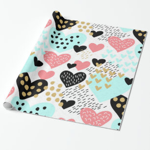 Colourful Hearts Wrapping Paper