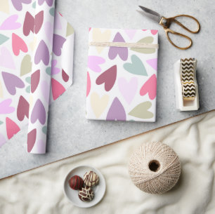 Colourful Hearts  Wrapping Paper