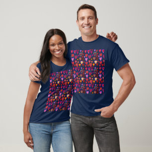  Colourful hearty design T-Shirt