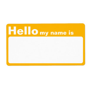 Colourful Hello My Name is Name Tag Stickers