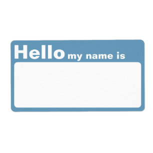 Colourful Hello My Name is Name Tag Stickers