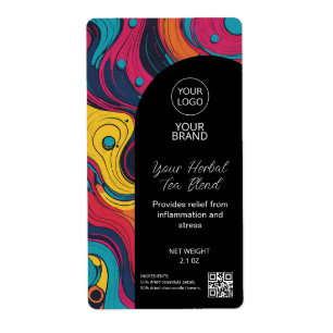 Colourful Herbal Tea Product Labels