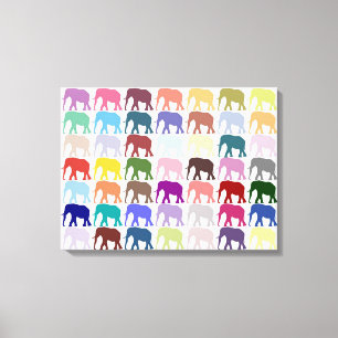 Colourful Herd Canvas Print