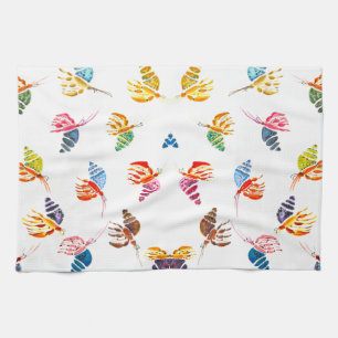 Colourful Hermit Crabs Beach House Tea Towel