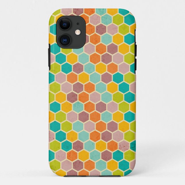 Colourful Hexagon Geometric Case-Mate iPhone Case (Back)