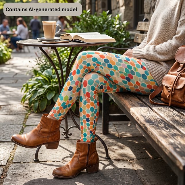 Colourful Hexagon Mosaic Leggings (Creator Uploaded)