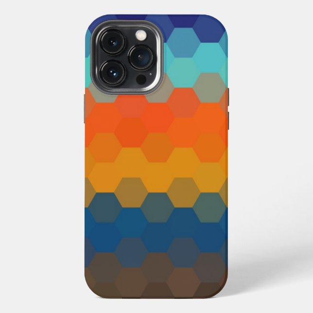 Colourful Hexagon Seamless Pattern iPhone Case (Back)