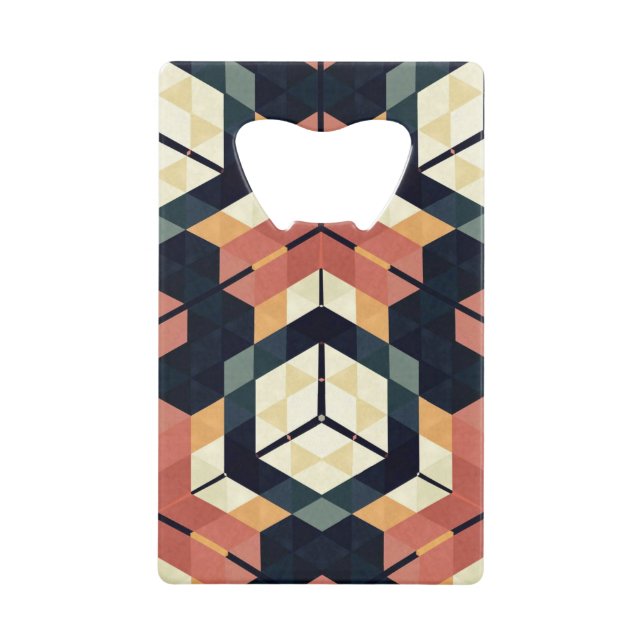Colourful Hexagon Square Geometric Pattern (Front)