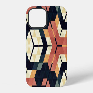 Colourful Hexagon Square Geometric Pattern iPhone 12 Case